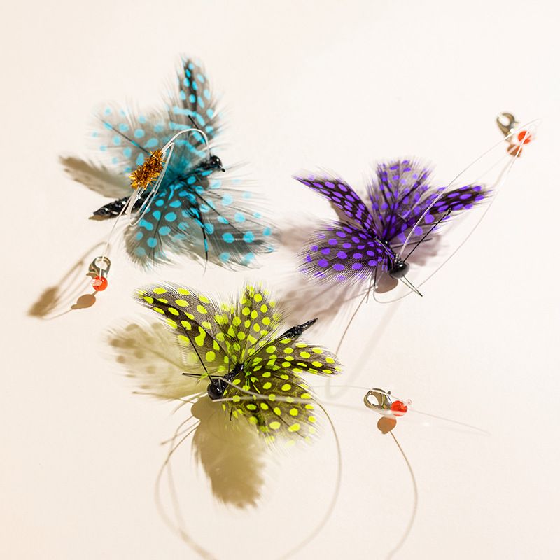 Feather Butterfly Pet Toy New Cat Teaser Wand Replacement Head_voghion.com