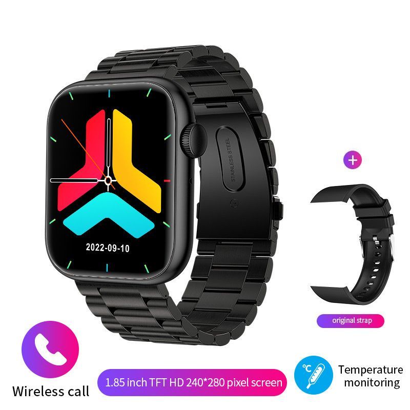 7 Relógios inteligentes para homens e mulheres Monitoramento de saúde Frequência cardíaca Pressão arterial Tela grande Multifuncional Chamada Bluetooth_voghion.com