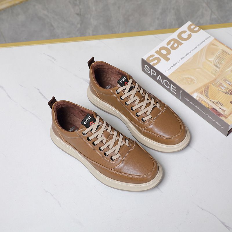 Voyage Verdickte, leichte Freizeitschuhe aus Leder für Herren – Herbst 2025 – Neue Schnürschuhe – Bequem und warm – Hersteller und Großhändler_voghion.com