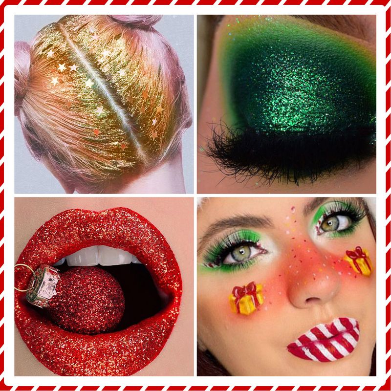 18 farbe lidschatten tablett Weihnachten Rot grün serie schnee Blau perle matt gold zwiebel make-up_voghion.com