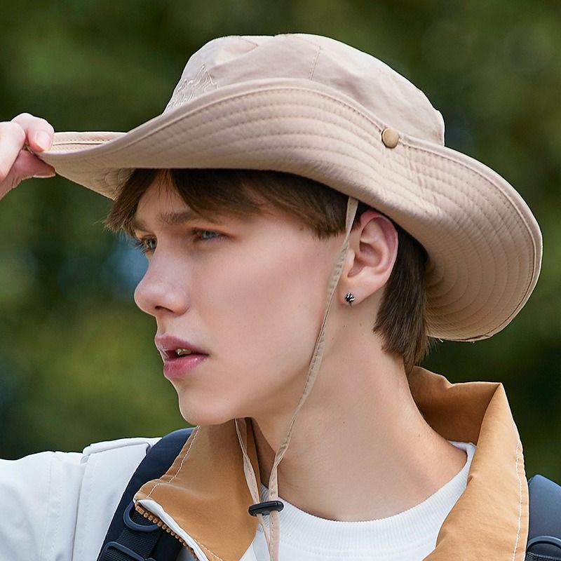 Neuheiten Outdoor-Eimer für Männer Frauen Breite Krempe Angeln Wandern Boonie Anti UV Sonnenkappe Faltbarer Klettern Jagd Fischerhut_voghion.com