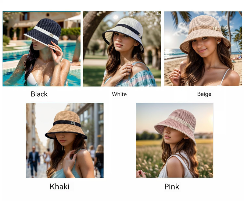 Spring Summer Straw Woven Fisherman Fashionable Versatile. Sunscreen Are Breathable And Show Off The Face. Small_voghion.com