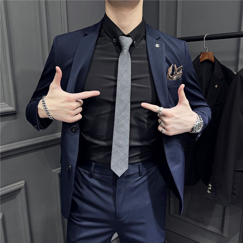 Cravatta da uomo, moda formale, sposo, sposo, abito, ospite, floreale, casual, business, accessori da sposa, stile coreano_voghion.com