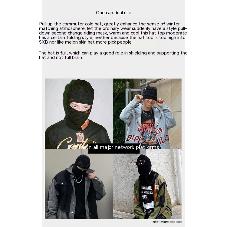 Autumn and Winter Warm Knitted Hats for Men's Windproof and Cold Fitting Headwear, Plush Cold Hats, Woolen Hats, Pure Cotton Hats_voghion.com