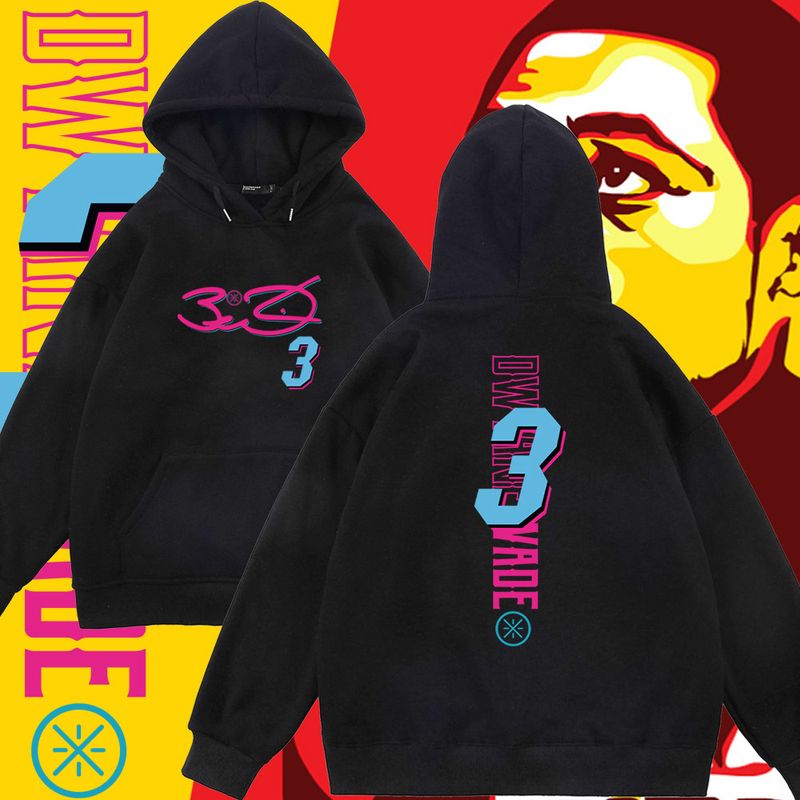 Felpa con cappuccio a maniche lunghe 370G Basketball Wade Signature 3 da uomo e da donna, stampata, autunno/inverno, abbigliamento alla moda ampio_voghion.com