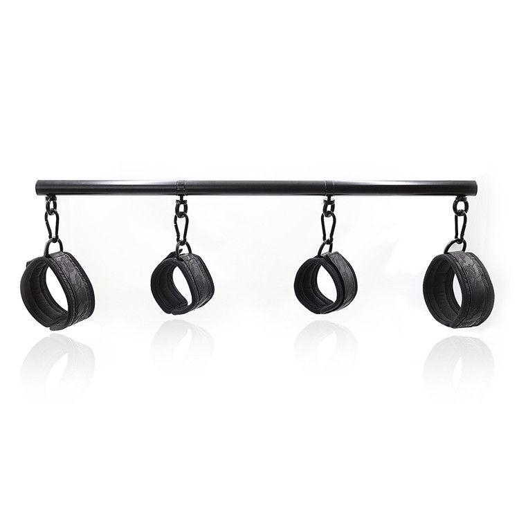 Sex Products Leather Bondage Hand And Foot Binding Casual Couple Toys Flirting Handcuffs And Leg Shackles Black Detachable_voghion.com