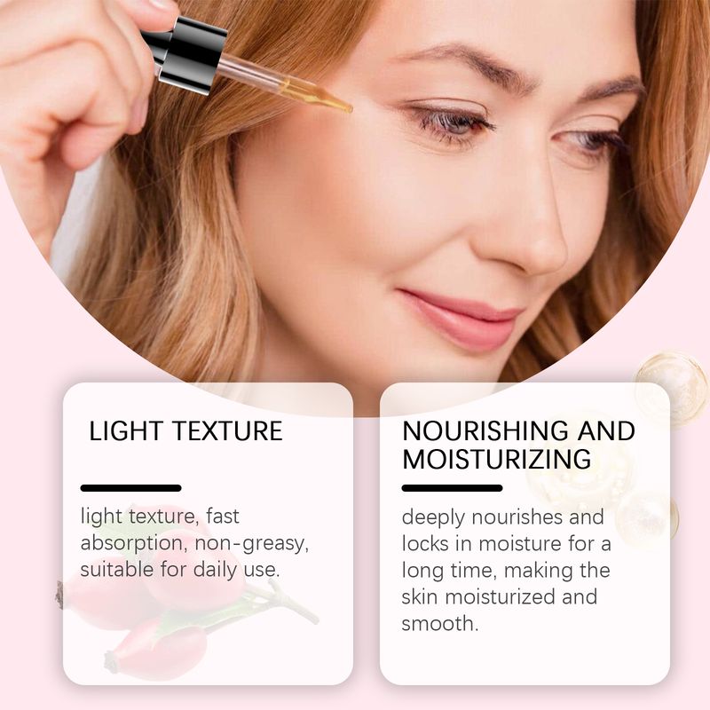 OUHOE Rose Moisturizing Fruit Oil, Facial Moisturizing, Moisturizing, Non-Tight, Brightening And Rejuvenating Repair Essence_voghion.com