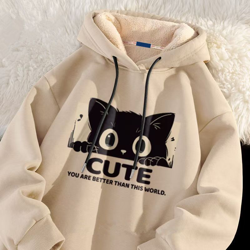 Herfst winter lamsvacht hoodie met niche design en losse capuchon casual sport heren bovenkleding 12_voghion.com