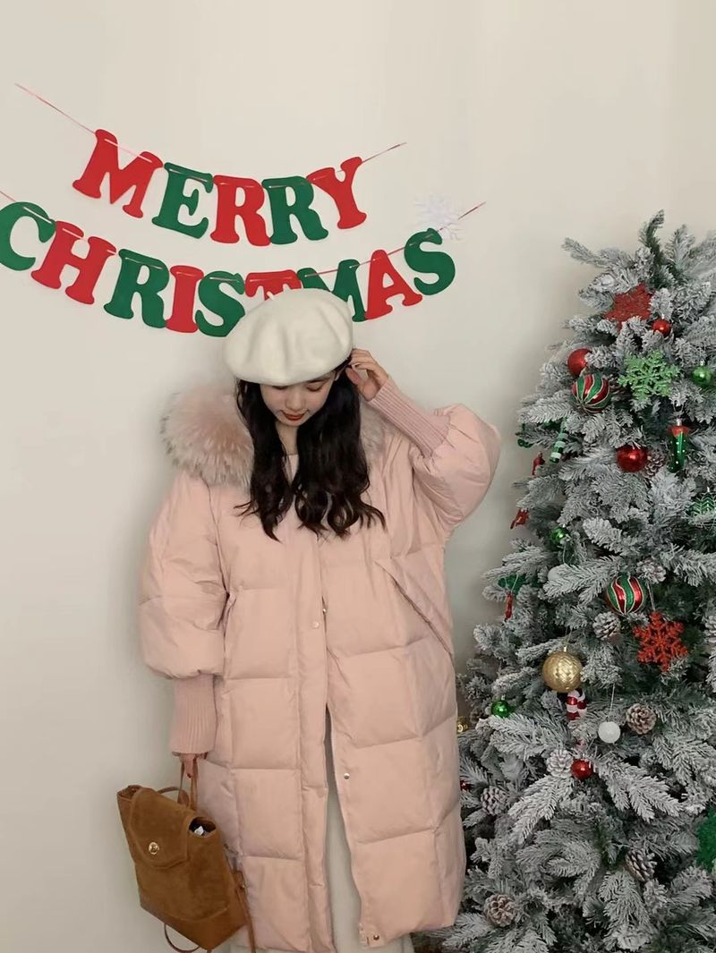 Damenmode lange Kapuzenjacke Warme Jacke_voghion.com