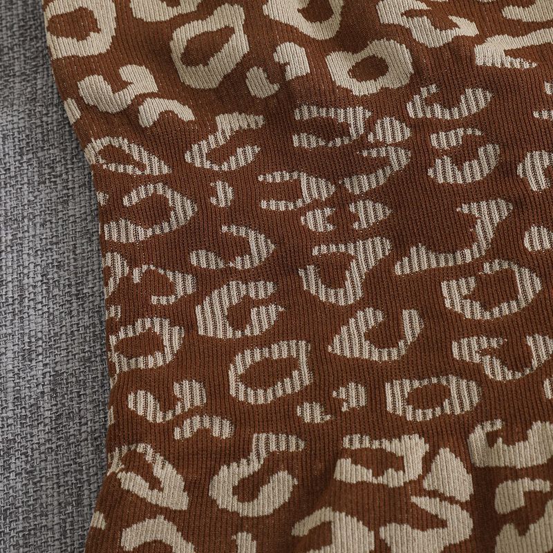 Pantaloni da yoga con stampa leopardata a vita alta da donna - Tuta elasticizzata per allenamento e corsa con design snellente e modellante_voghion.com