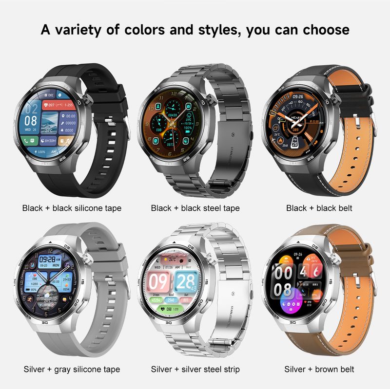 Nuevo reloj inteligente Watch 5 MAX con pantalla HD AMOLED, NFC, GPS, Bluetooth, llamadas, resistente al agua, deportivo, para hombres y mujeres_voghion.com