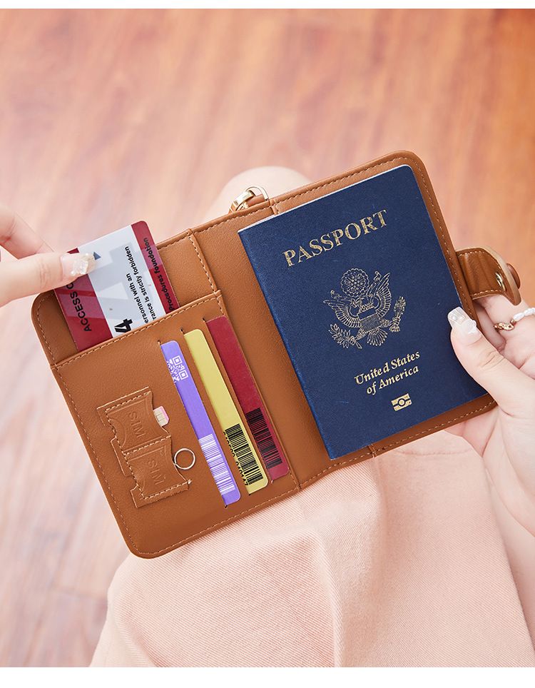 Portafoglio da collo con protezione RFID - Portapassaporto da viaggio sottile con più scomparti per carte, design impermeabile e antifurto per uomini e donne_voghion.com