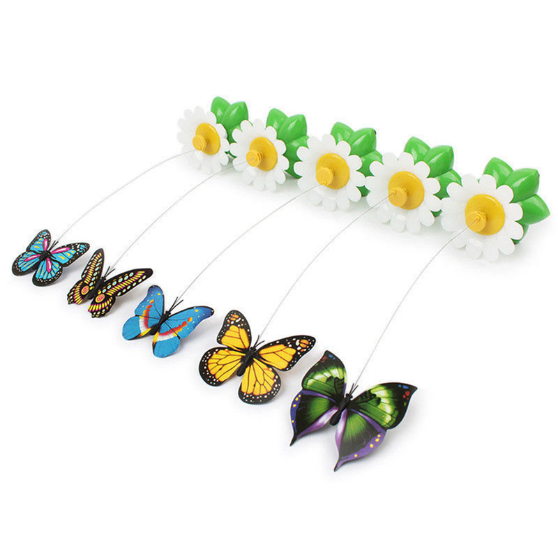 Guangying Electric Toys Flutter Portable Plastic Various Colors Butterfly Pet Toys For Cat_voghion.com