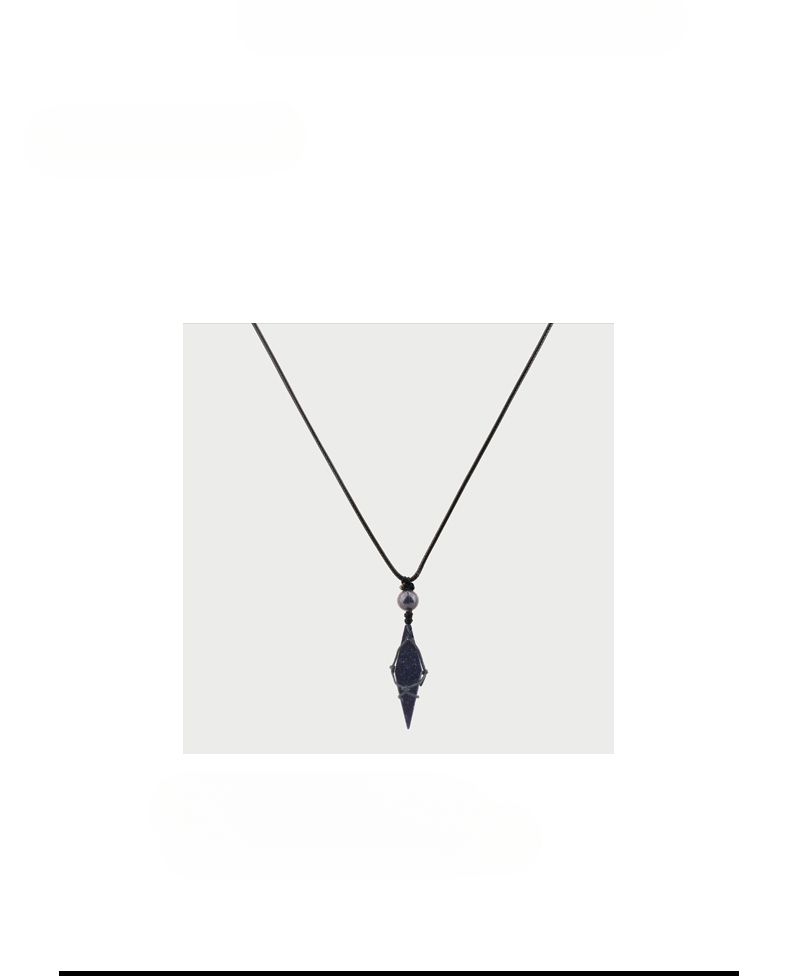 Collier PDSTYLE « Night Starry Sky » en obsidienne bleue et diamants pour homme et femme, cordon tressé haut de gamme, cadeau_voghion.com