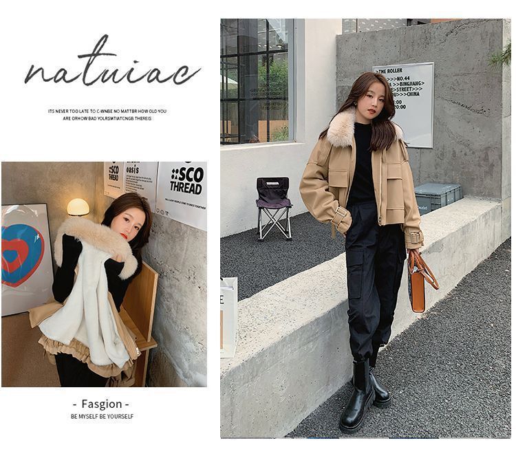Cappotto invernale in pelliccia sintetica da donna con collo staccabile, piumino corto con ricamo 3D, caldo capospalla foderato in pile per taglie piccole_voghion.com