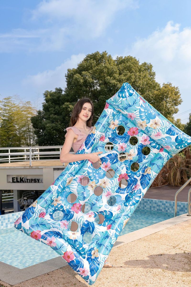 Zwembad & Accessoires Esdoornblad Opblaasbare Drijvende Ligstoel Reuze Bloemvormige Zwembadvlotter met Rugkussen voor Volwassenen_voghion.com