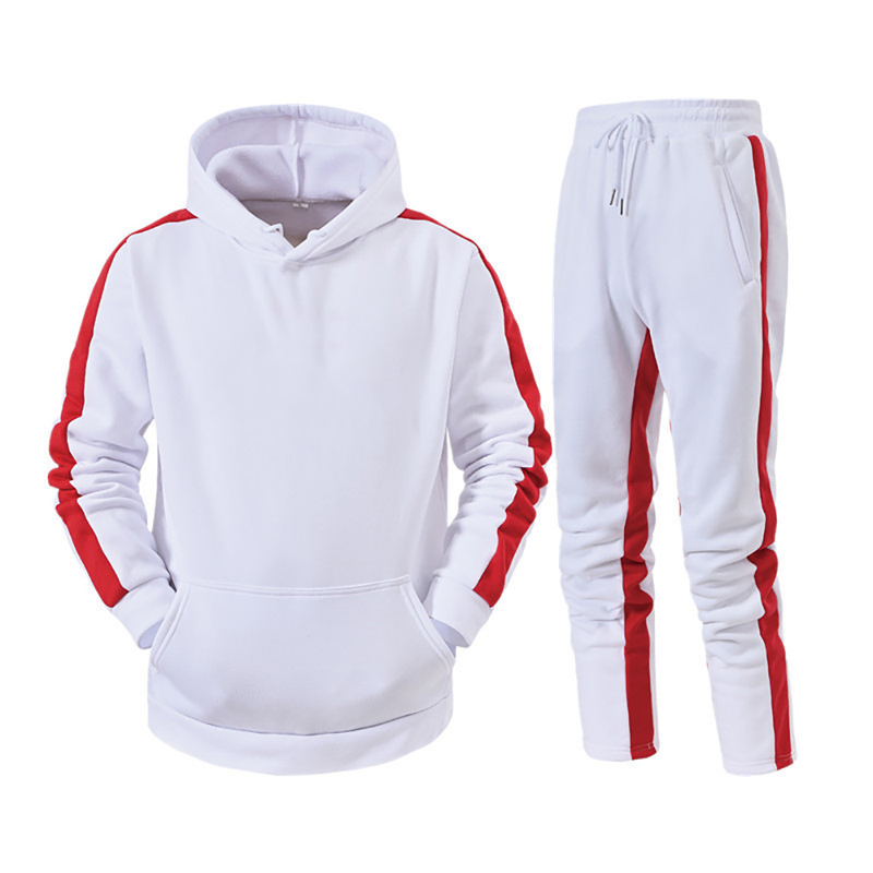 Survêtements pour hommes Automne et hiver Ensemble à capuche pour hommes Casual Pull de sport chaud Pull Pantalon de jogging Ensemble 2 pièces_voghion.com