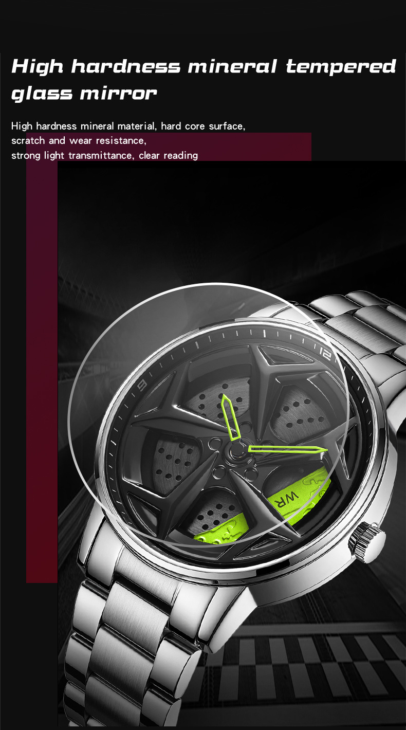 Stahlband rotierende Trend Mode wasserdicht Student cool Herrenuhr einfach_voghion.com