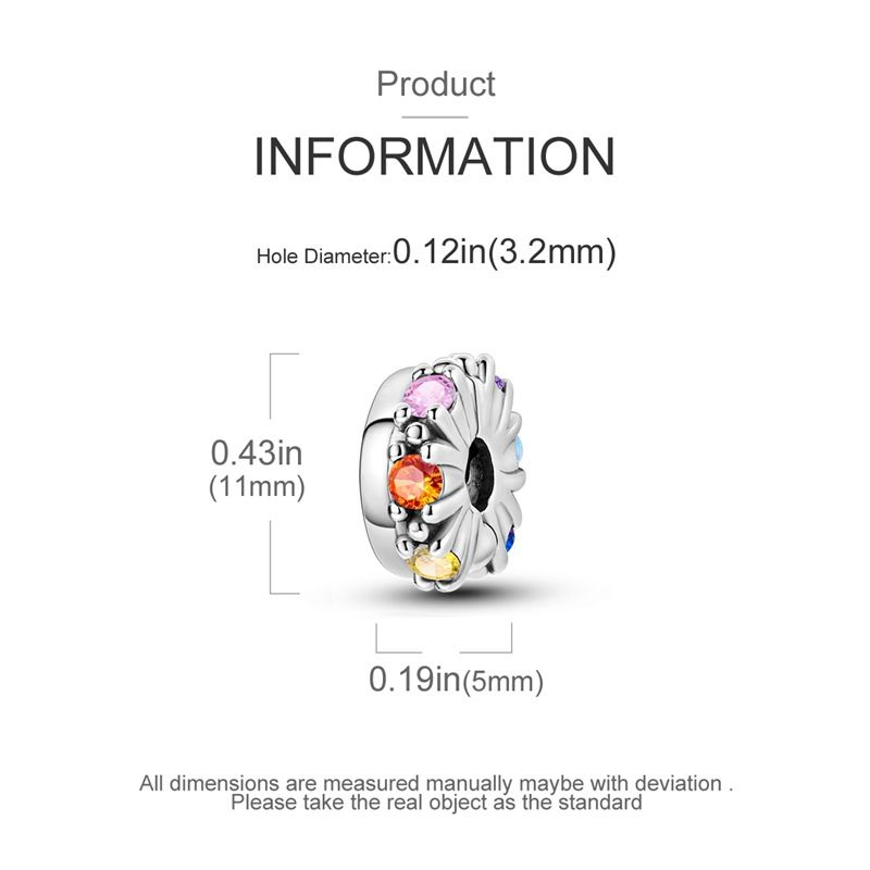 Gioielli da donna in argento sterling 925, a forma di cuore eterno, con tappo in gomma, clip fissa, fibbia di posizionamento, ciondolo con perline, accessori per gioielli fai da te_voghion.com