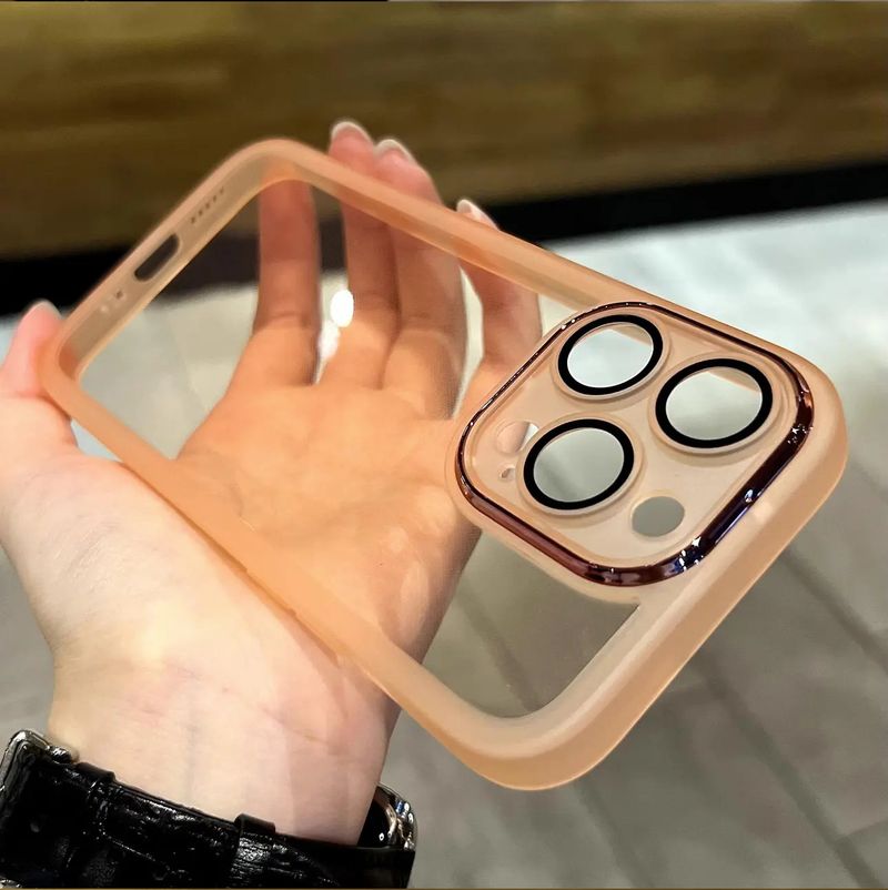 Premium Clear Full-Body Silicone Case For IPhone 15 Pro/14 Pro Max - Built-in Camera Lens Protector & Anti-Scratch Coating_voghion.com