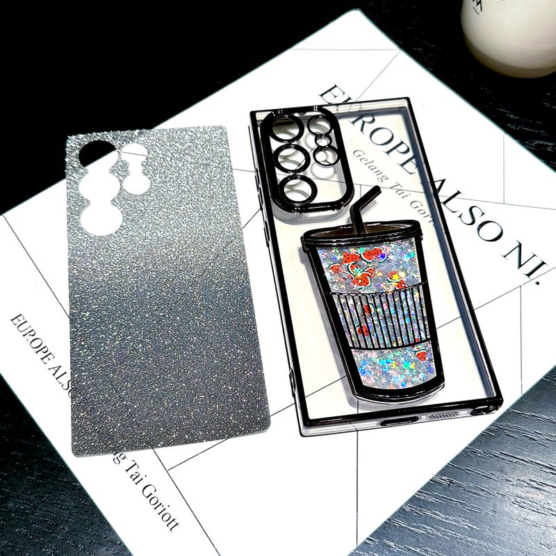 Bling Glitter Case Voor Samsung Galaxy S24 S23 S22 Ultra S24Ultra S23Ultra S22Ultra S 24 23 22 Met 3D Cup ontwerp Cover o_voghion.com