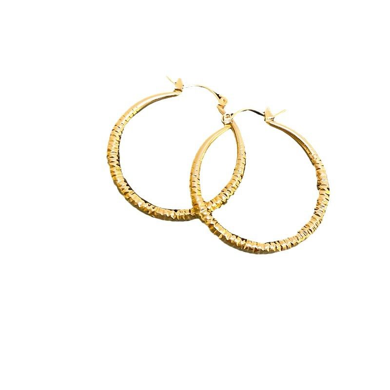 Ago d'argento Metallo Vento Circolare Geometrico Moda Pendolarismo Semplicità Semplice Cerchio Personalizzato Temperamento Di Alta Gamma_voghion.com