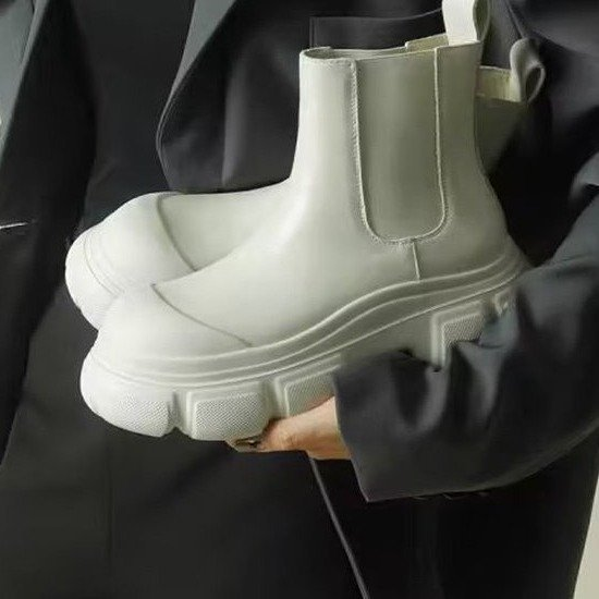 Stiefel Trendy Britischen stil dicken sohlen Martin stiefel für frauen herbst neue runde spitze kamin stiefel_voghion.com