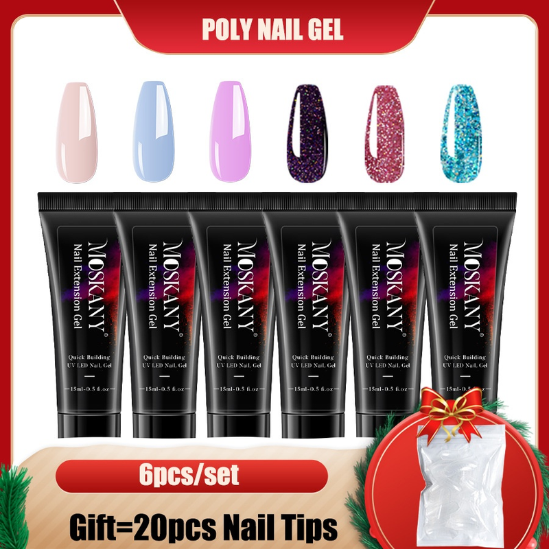 6 Extension Glue Nail Tool Set_voghion.com