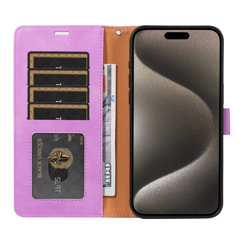 Gilt für iPhone 16 Handyhülle, Epple 14 Handy-Lederhülle, Diebstahlschutzbürste, Samsung S24 Flip Case, Xiaomi_voghion.com
