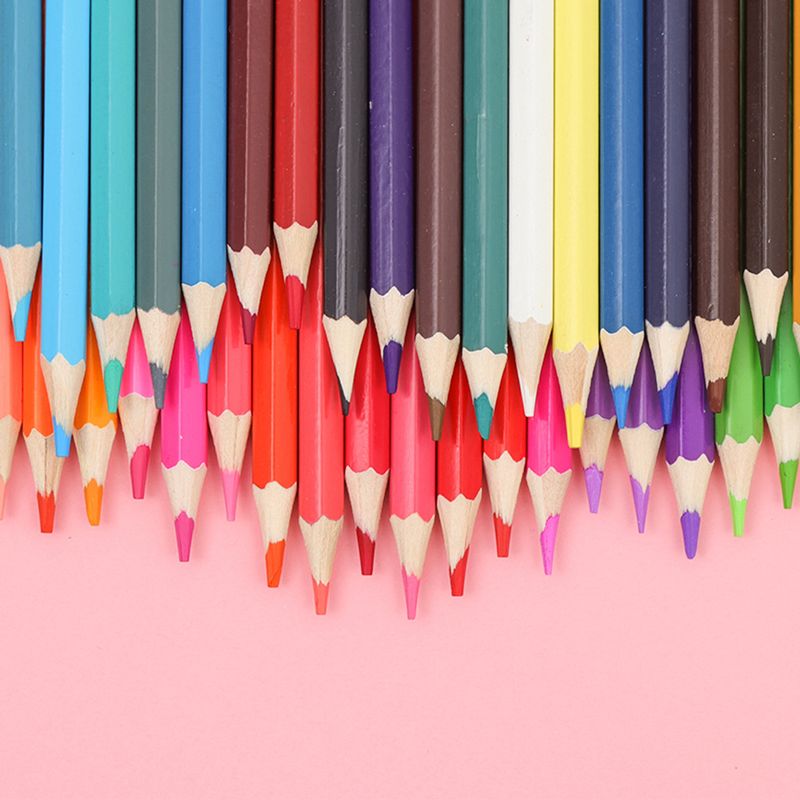 Estojo dobrável para lápis de cor com 50 cores – Suporte de madeira premium para artistas e estudantes – Organizador portátil para lápis de cor (50 cores incluídas)_voghion.com