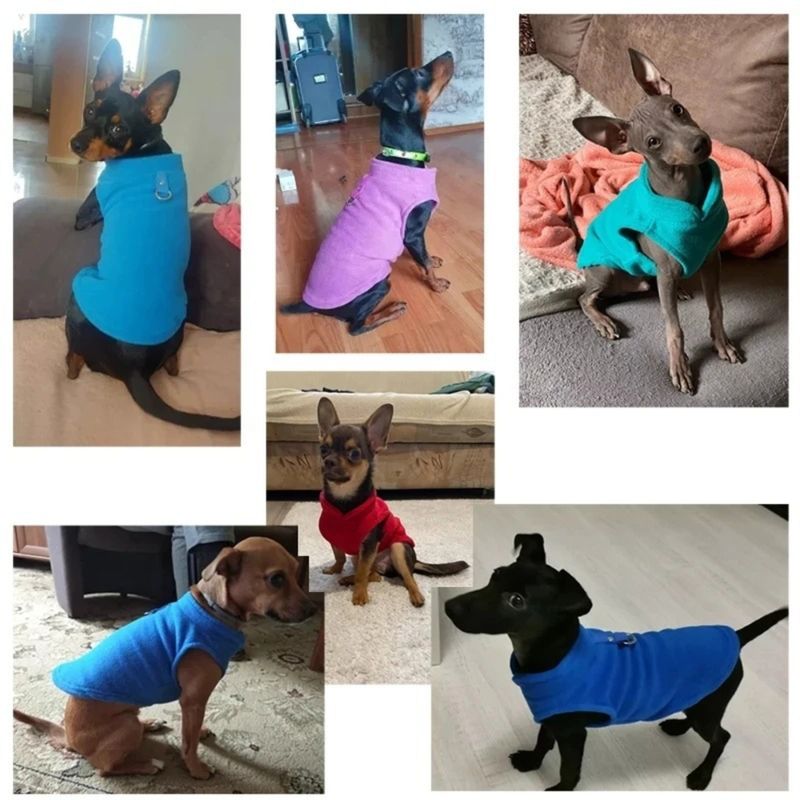 GOODVERYChristmas Theme Print Winter Soft Fleece Pet Clothes Cat Clothing Coat Costumes Jacket For SmallCats Vest Cute Pet Print Warm_voghion.com
