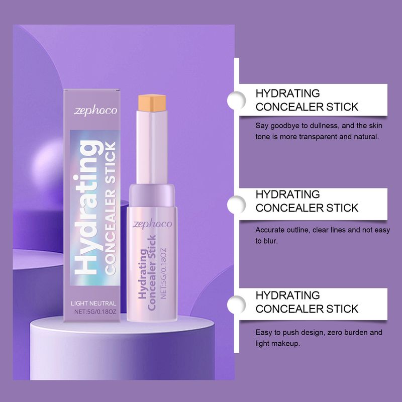 Zephoco Natural Color Täglich tragbar Glattes Gesicht Nasenschatten Kontur 3D Concealer Stick_voghion.com
