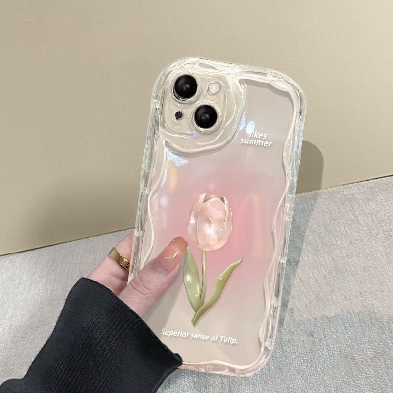 Realme 13 12 12X 11 11X 10 9 Note 60 50 Pro Plus C67 C63 C61 C65 C55 C53 C51 C35 C33 C30 C30S C21Y C25Y C20 C11 8 8i 6 5 Aesthetic Tulip Case_voghion.com
