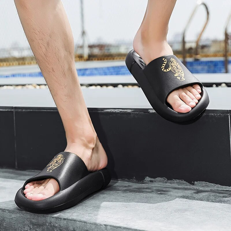 Γυναικείες και ανδρικές παντόφλες Αντιολισθητικές ολισθηρές ολισθητήρες από μαλακό αφρό με χοντρή σόλα άνετη παντόφλα για εσωτερικούς χώρους_voghion.com