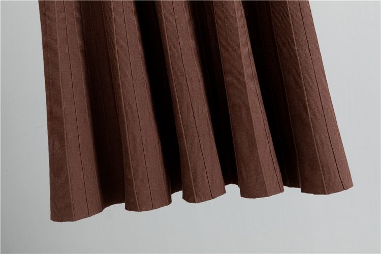 Ženska oblačila, oprijet kroj, krilo, pulover, tridelni komplet za ženske, pomlad in jesen, nov telovnik, pleteni kardigan, komplet_voghion.com