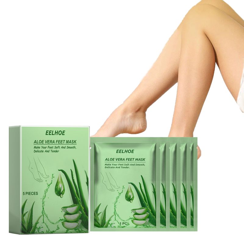 Mascarilla para pies hidratante, limpiadora y cuidado de la piel suave con aloe de EELHOE_voghion.com