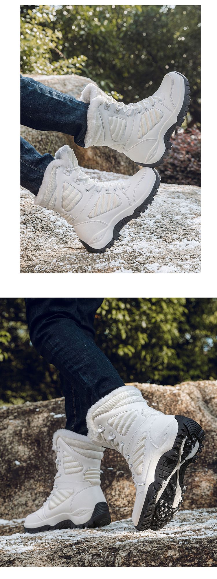 Warm High Top Hiking And Skiing Training Boots, High Top Combat Military Boots, Hiking Shoes_voghion.com
