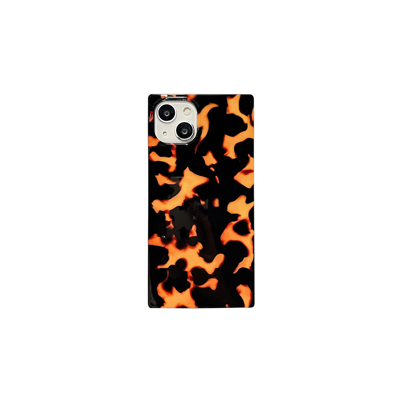 Creativo motivo a fiamma quadrata Apple 14 adatto per iPhone 15 PROMAX telefono XR anti caduta 13 Pro custodia morbida_voghion.com