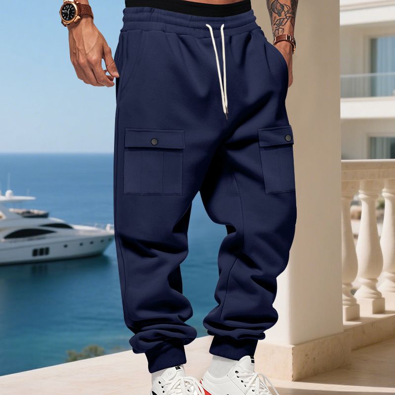 Schwere Cargohose mit Fleecefutter für Herren – Winter-Workwear-Stil, entspannte Passform, Multi-Taschen-Design, Ganzjahreskomfort (S-XXXL)_voghion.com
