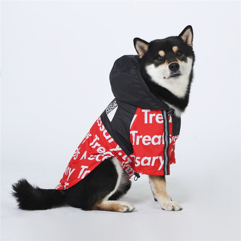 Amerikanische Flagge Trendy Marke Winddicht und regenfest North Face Kleidung Große Regenmantel Hund Haustier Jacke_voghion.com