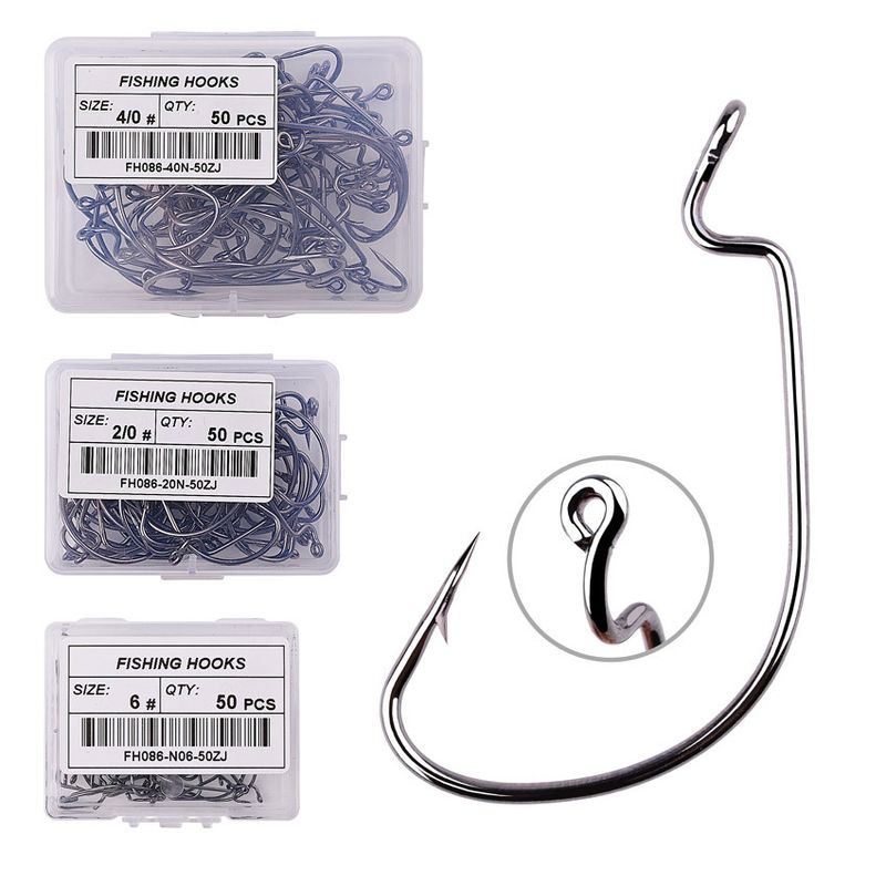 Hot Sale High Carbon Steel Soft Worm Lure Bionic Bait For Bass, Sea Fishing, Grouper, Narrow Wide Belly Curved Fishing_voghion.com