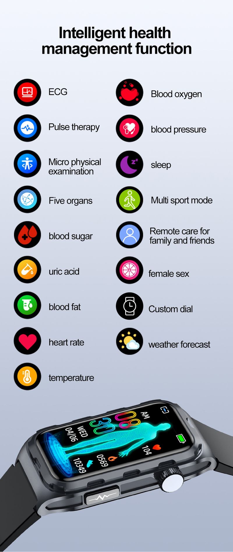 Touch Screen Wearable Devices Smart Watch Bracelet IP68 TK79 Calling Heart Rate ECG Health Digital Best Smart Watch 2025_voghion.com