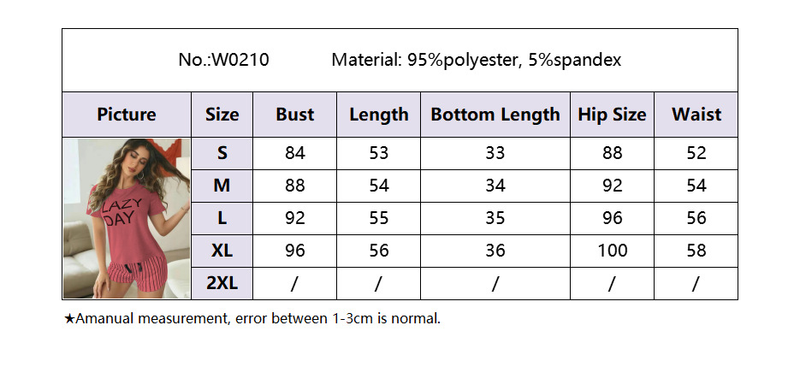 Pajamas Women's Summer Letter Pattern Short Sleeve T-shirt Bow Stripe Shorts Pajamas Home Suit Two Piece Set_voghion.com