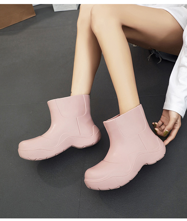 Stivali da pioggia impermeabili da donna alla caviglia Stivali corti da donna_voghion.com
