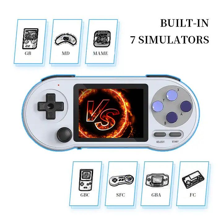 SF2000 3 inç El Konsolu Oyuncu Mini Taşınabilir Oyun Makinesi Dahili 5000 Oyun_voghion.com