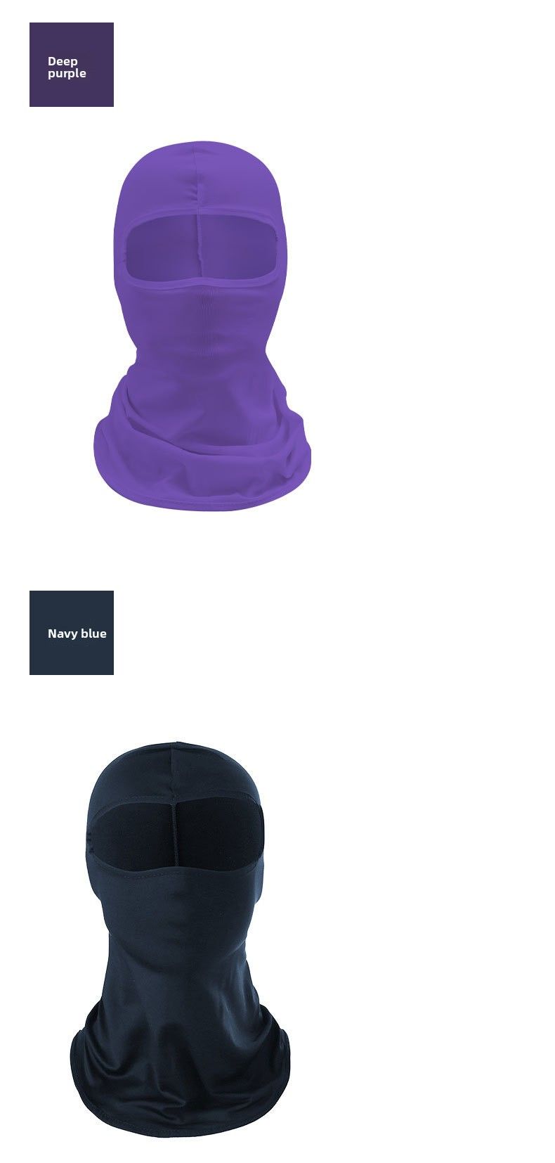 Masque de cyclisme intégré pour moto, couvre-tête, protection solaire, cache-cou en lycra fin et soie glacée pour homme, protection intégrale du visage_voghion.com