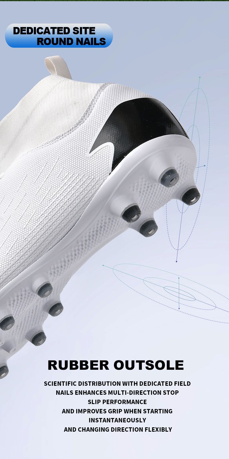 Neues Modell Öffentliche Version Jugend Erwachsene Lange und kurze Spike Fußballschuhe Größe 35-45_voghion.com