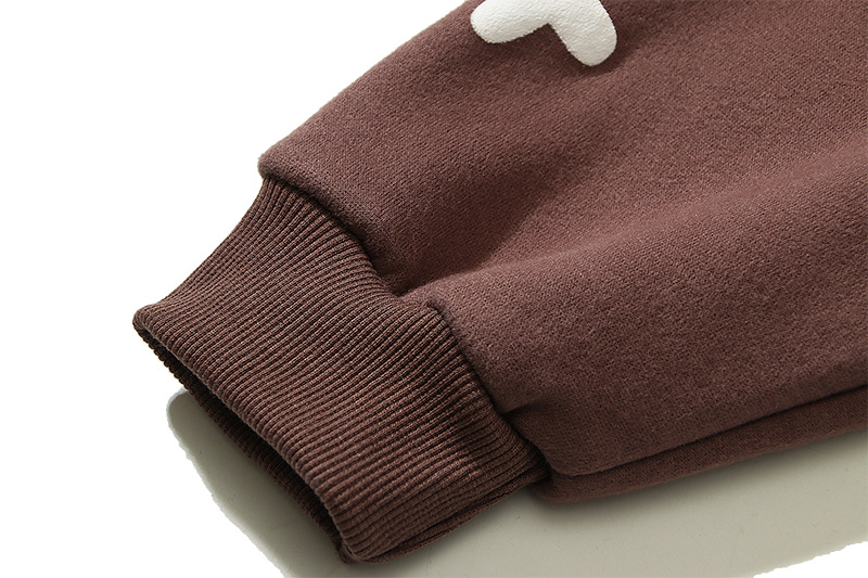 Herren Kapuzenpullover mit Buchstaben-Reißverschluss und lässigem lockeren Mantel_voghion.com