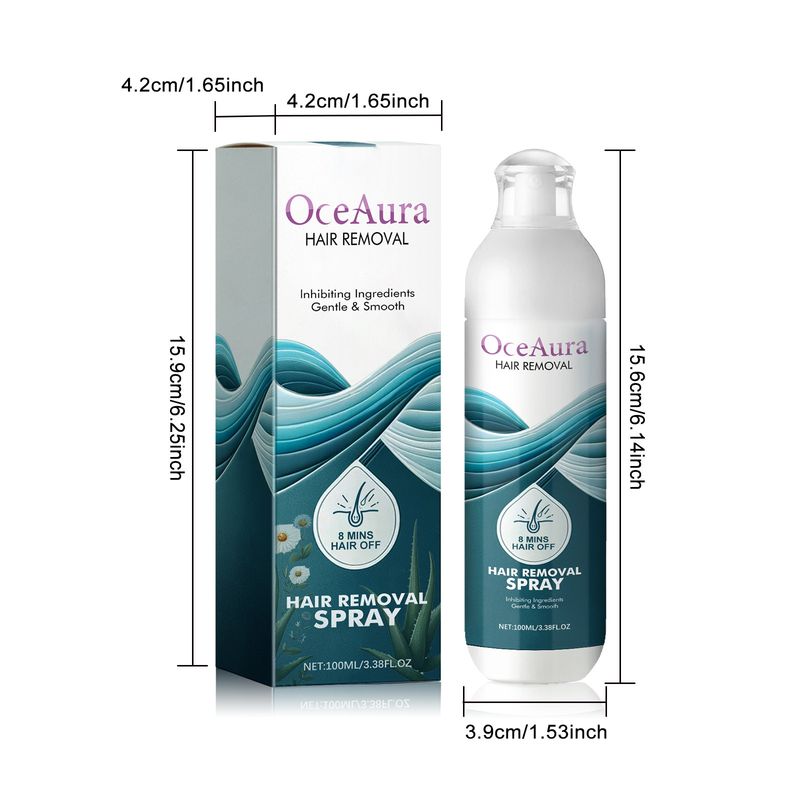 Spray OCEAURA pour poils des aisselles et des jambes, température des mains et nettoyage de la peau non irritant, épilation_voghion.com
