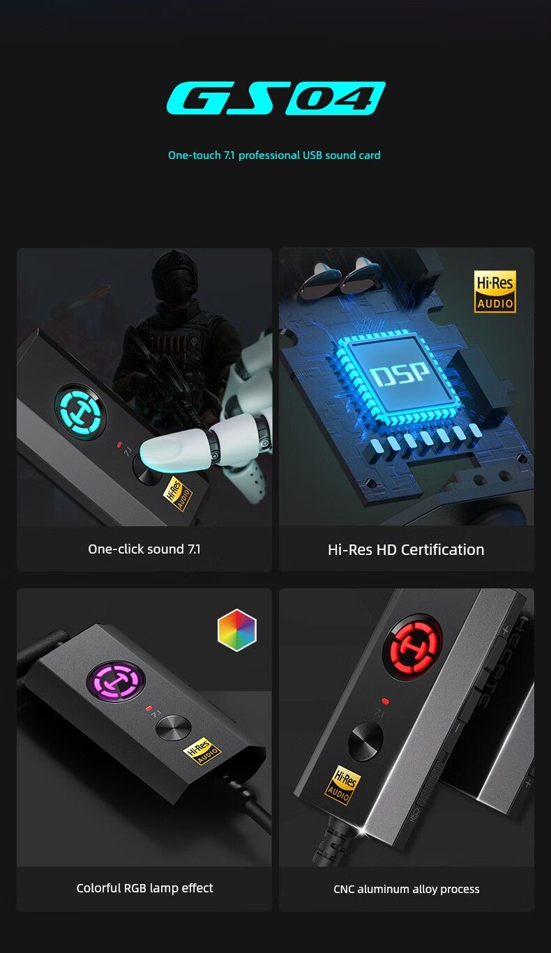 Hecate/Walker GS02 Computer External Usb7.1 Effect Game Card Magic Sound Voice Changing Plug-and-Play_voghion.com